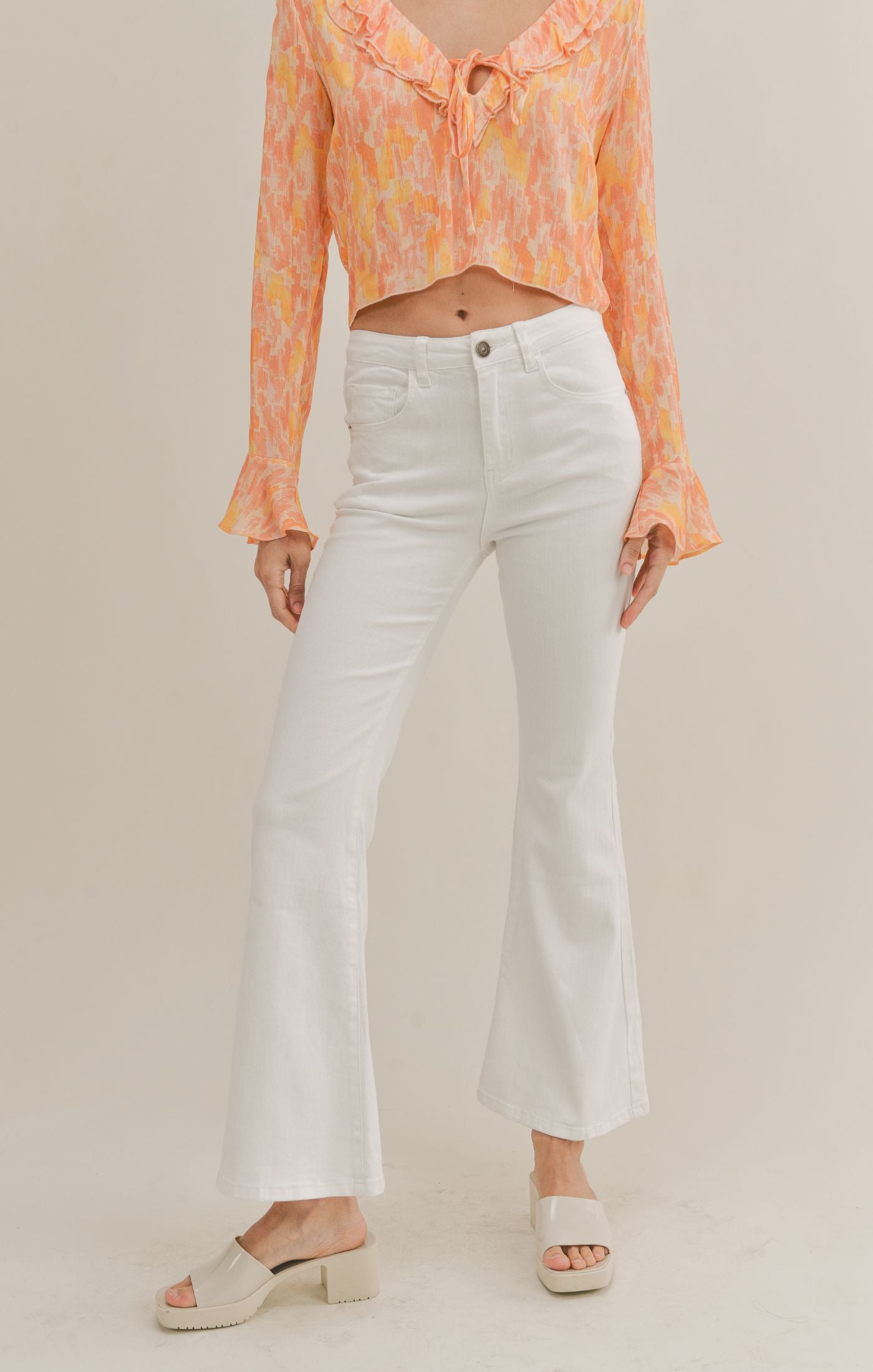 Off White Wild & Free Flared Jean