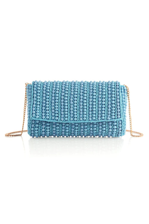 Turquoise Danny Beaded Clutch