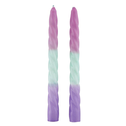 Pink/Mint/Purple Taper Candle