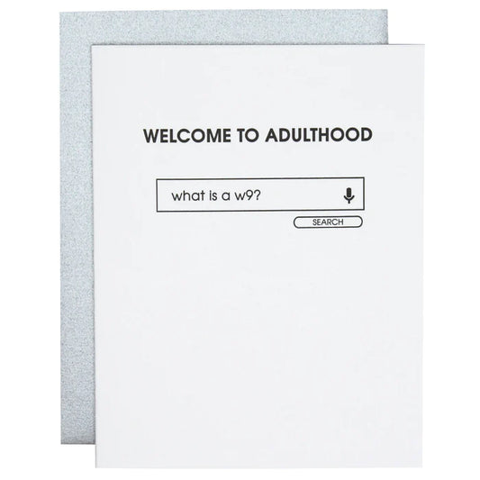 Adulthood W9 Letterpress Card