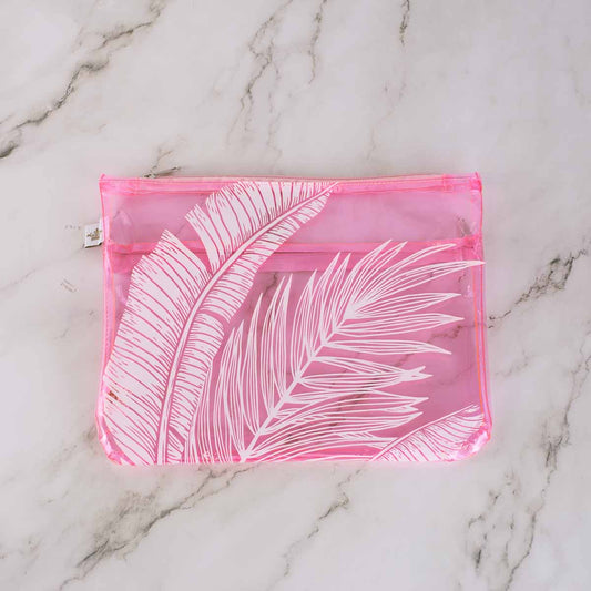 Delmare Palm Palisade Pouch Pink