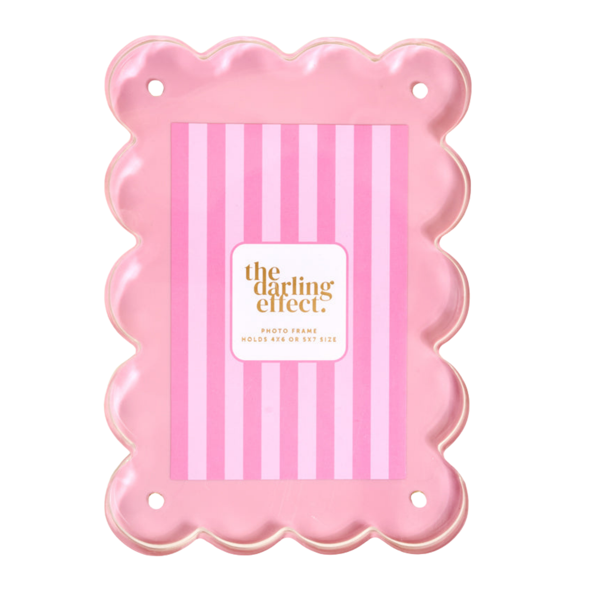 Rectangle Scalloped Acrylic Frame- Blush – Lucy Rose