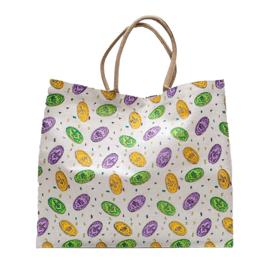 Mardi Gras Doubloon Carryall Tote