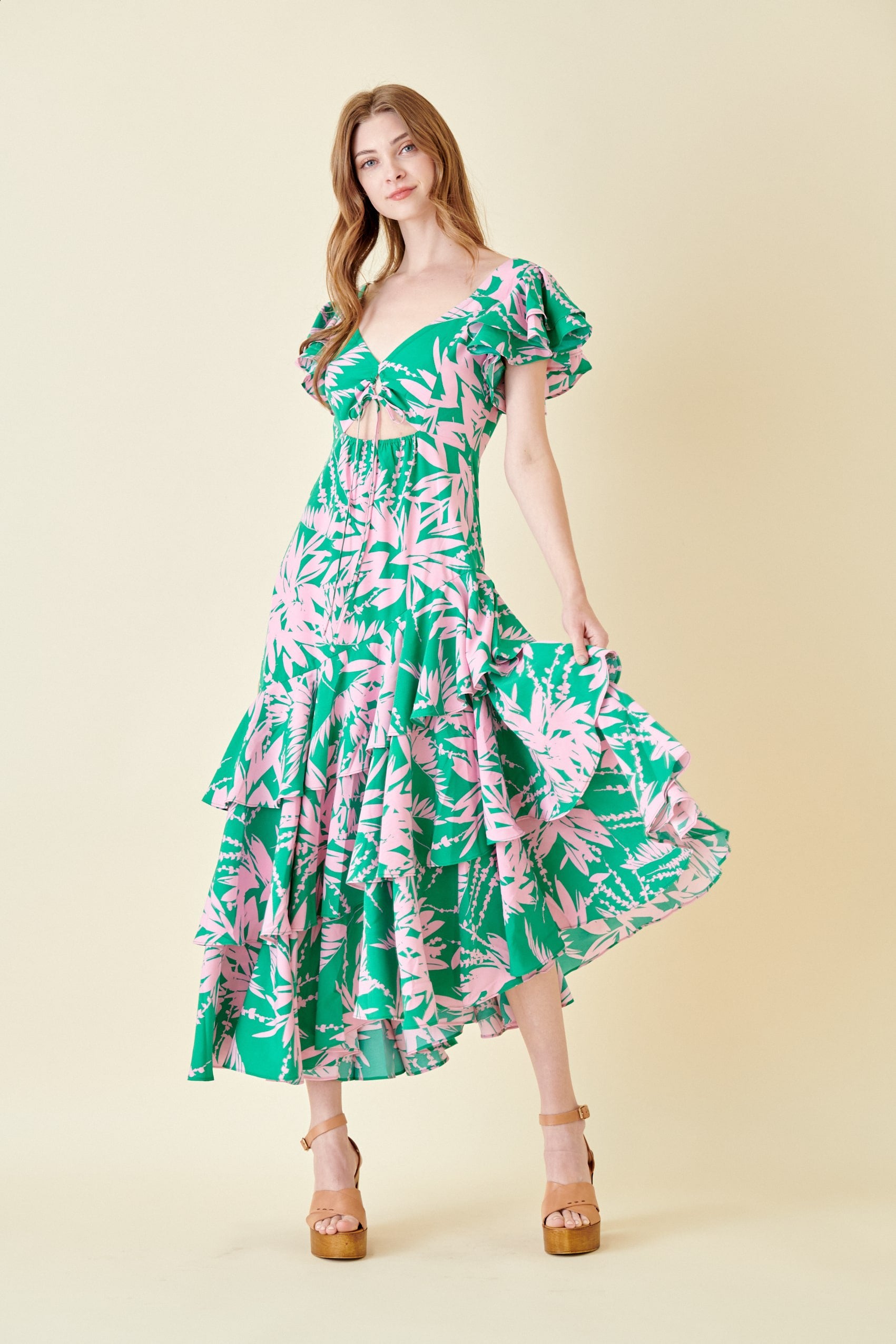 Green Tropical Tanya Dress – Lucy Rose