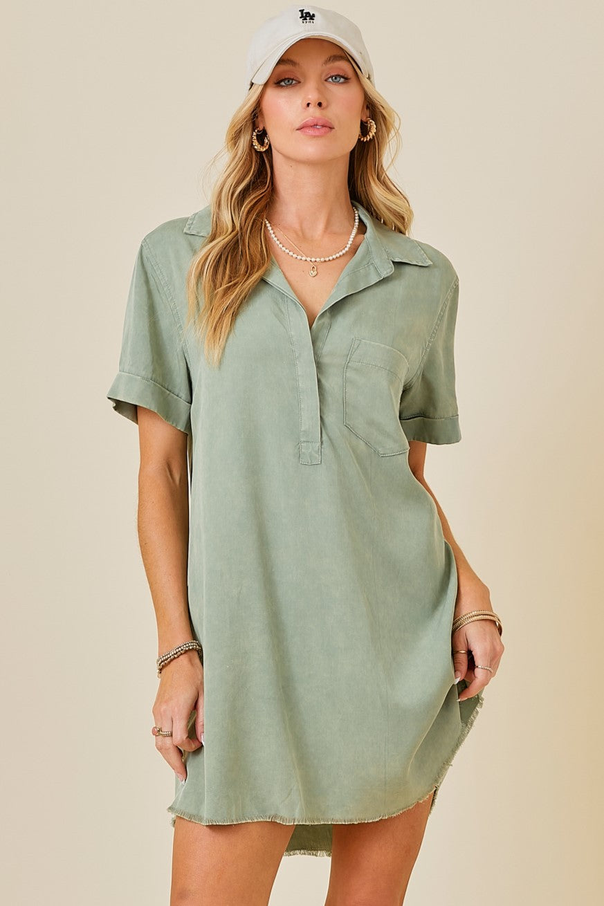 Washed Olive Booker Dress Lucy Rose Washed Olive Booker Dress Lucy Rose