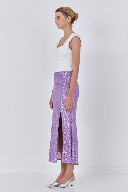 Purple Yari Midi Skirt