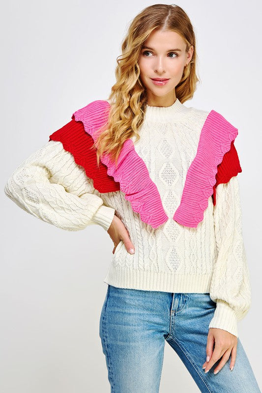 Ashlin Pink/Red Sweater