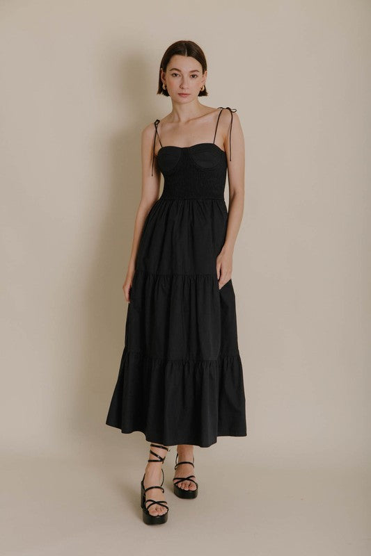 Black Ana Bustier Dress