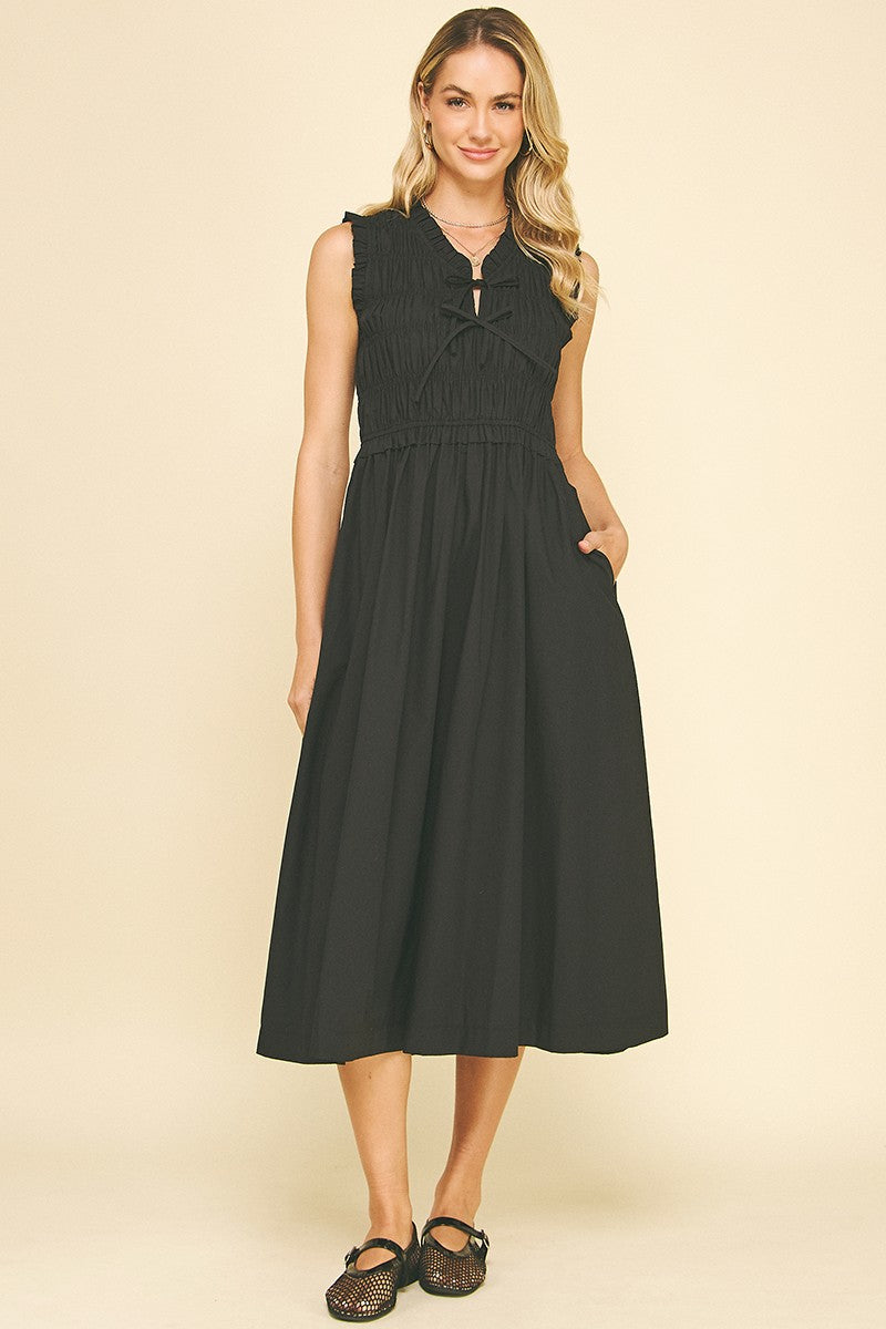 ワンピース Catalina Back Ribbon Dress Catalina Floral Backless Maxi Dress - Black/combo | Fashion Nova