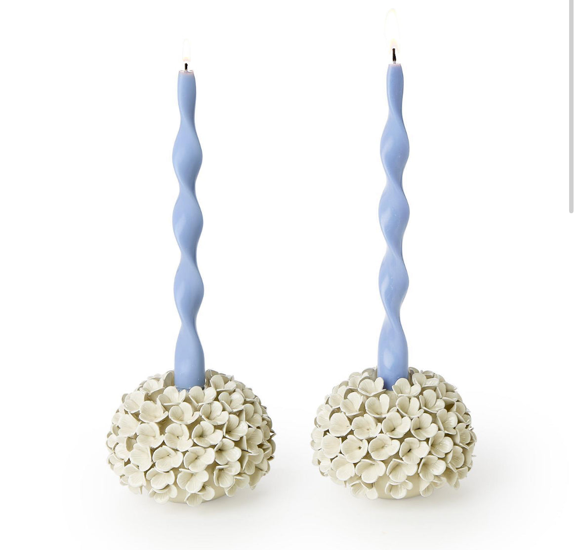 White Hydrangea Bud Vase/Candle Holder