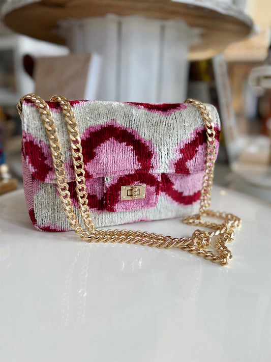 Pink/Red/Silver Brooke Bag