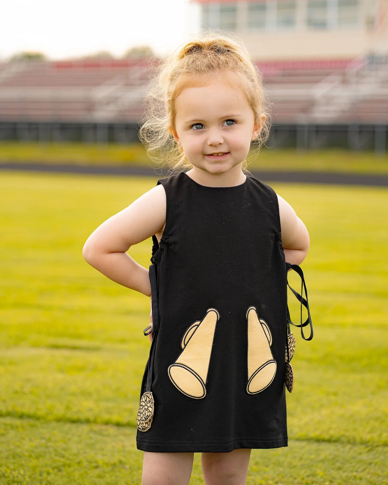 Kids Black/Gold Gameday Jumper Lucy Rose Kids Black/Gold Gameday Jumper Lucy Rose