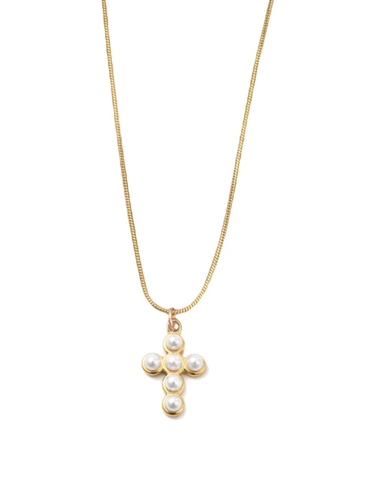 Forgiven Pearl Cross Necklace