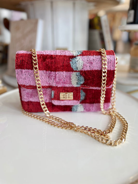 Pink/Red Stripe Brooke Bag