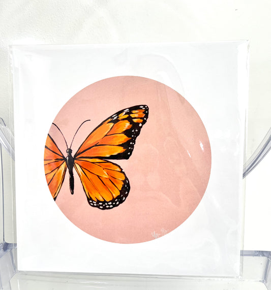 Pink/Orange Butterfly Print