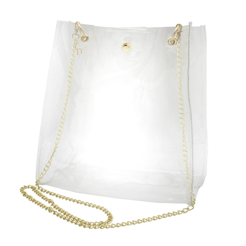 Clear Tote w/ Gold Hardware