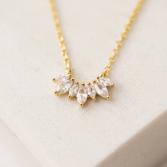 Clear Crown Necklace