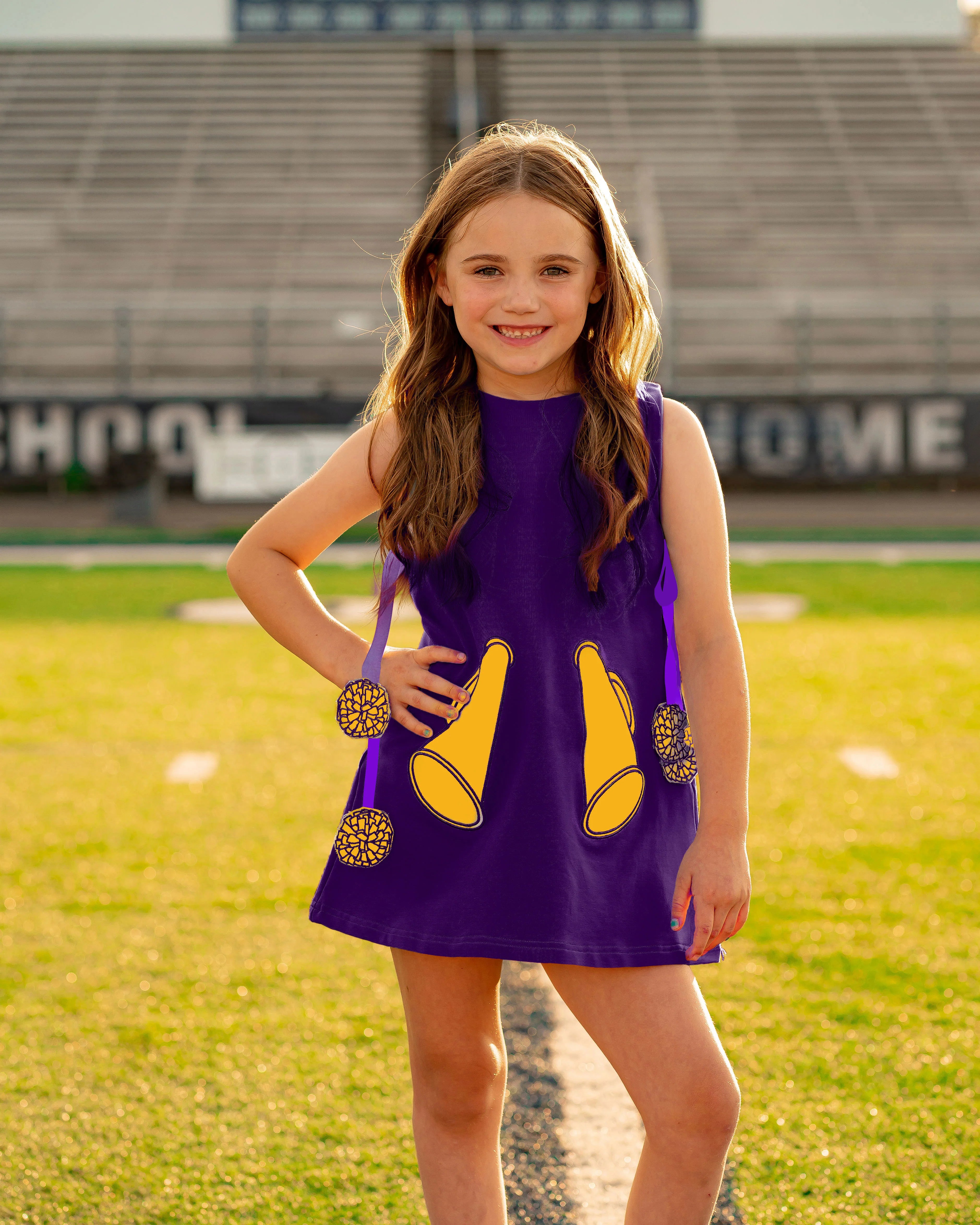 Kids Purple/Gold Gameday Jumper Lucy Rose Kids Purple/Gold Gameday Jumper Lucy Rose