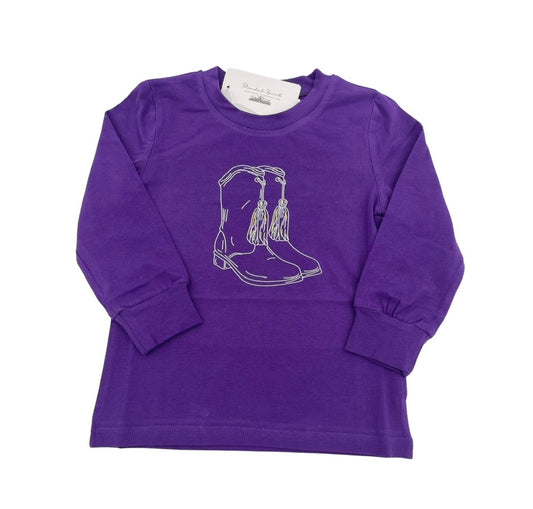 Purple Mardi Gras Boots Tee