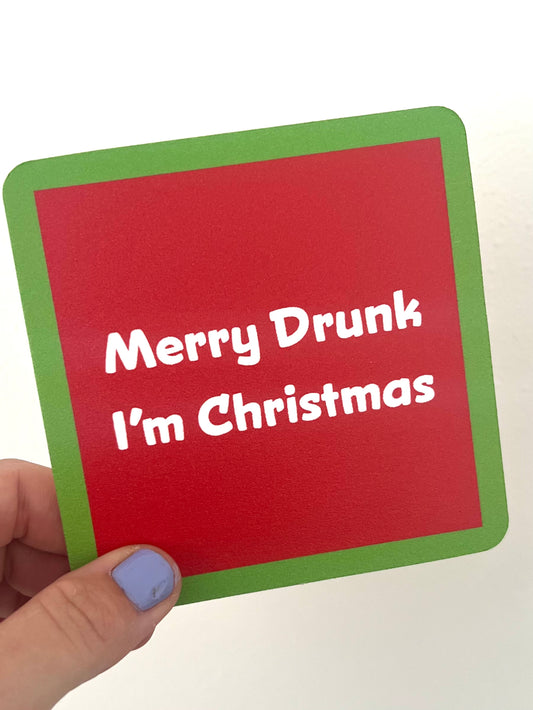 Xmas Merry Drunk Coaster