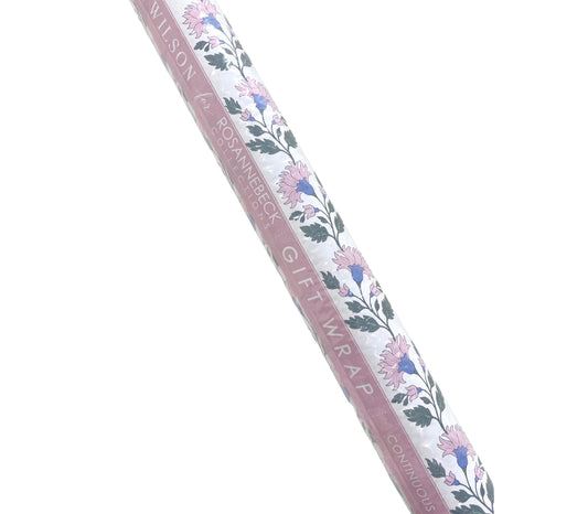Blush Floral Stripe Wrapping Paper
