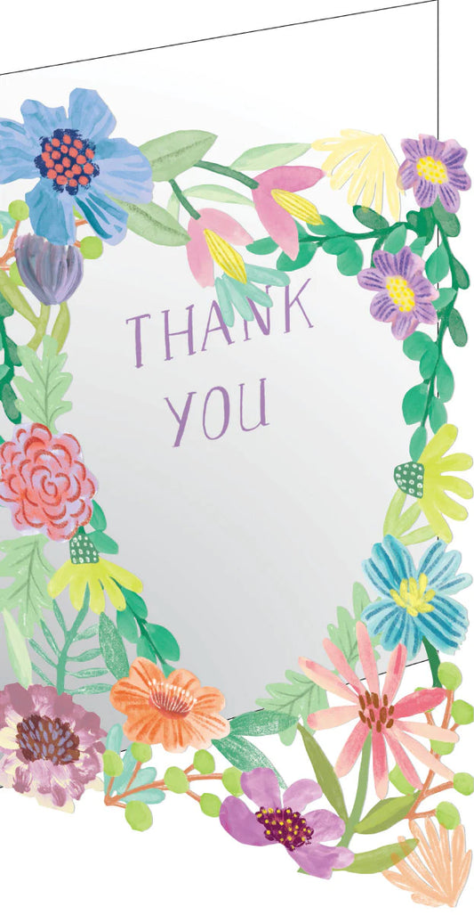 Thank You Flower Heart Lasercut Card