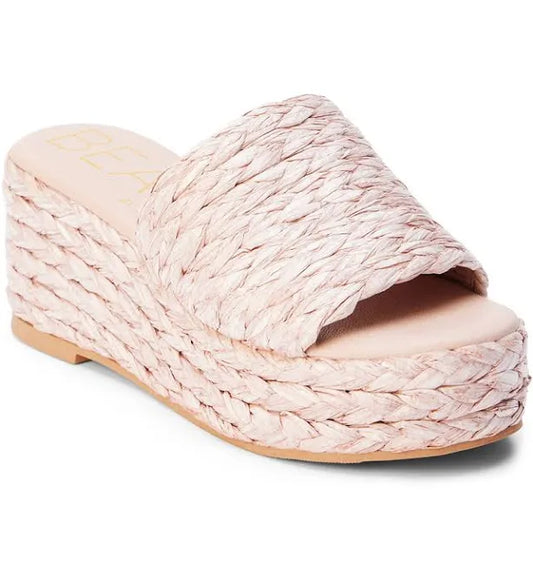 Blush Peony Platform Sandals
