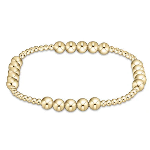 Classic Gold Blissful Pattern 2.5mm Bead Bracelet