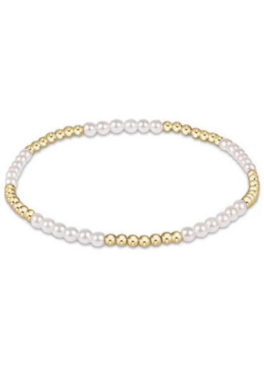Classic Pearl Blissful Pattern 2.5mm Bead Bracelet