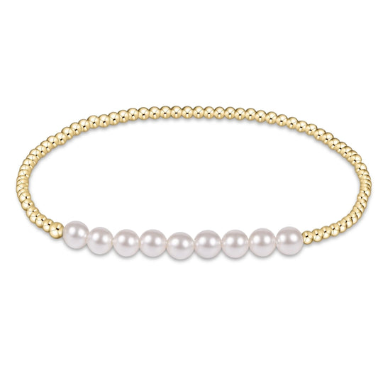 Classic Gold Beaded Bliss Pearl 2.5mm Bead Bracelet