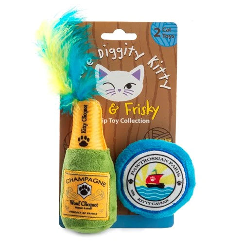Kitty Clicquot (Bottle & Caviar) Catnip Toy