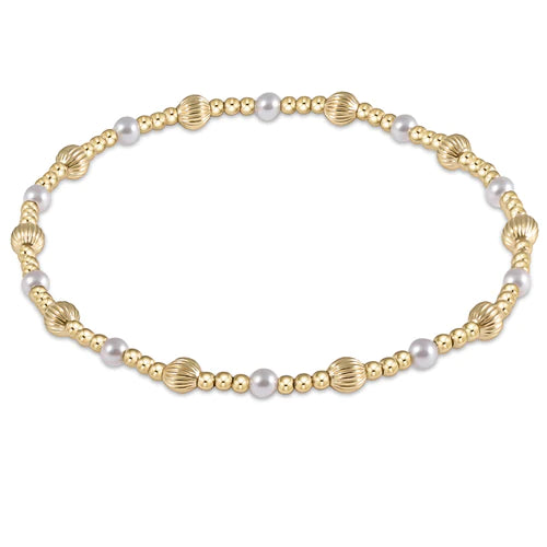 Dignity Pearl Sincerity Pattern 4mm Bead Bracelet