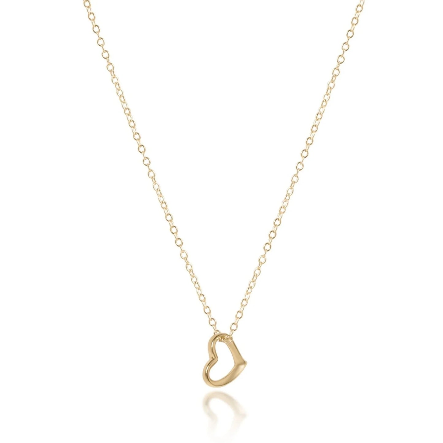 16" Necklace Gold Love Small Charm