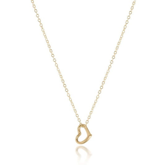 16" Necklace Gold Love Small Charm
