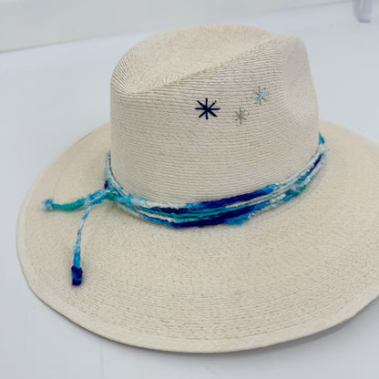 Blue/White Rope Hat w/ Bursts