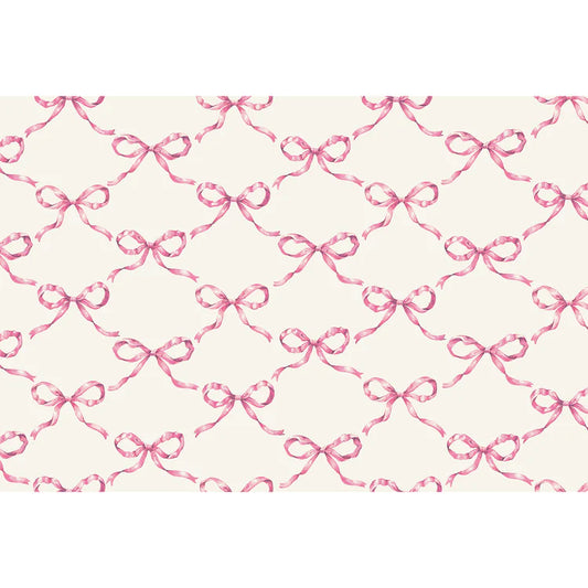 Pink Bow Lattice Placemat