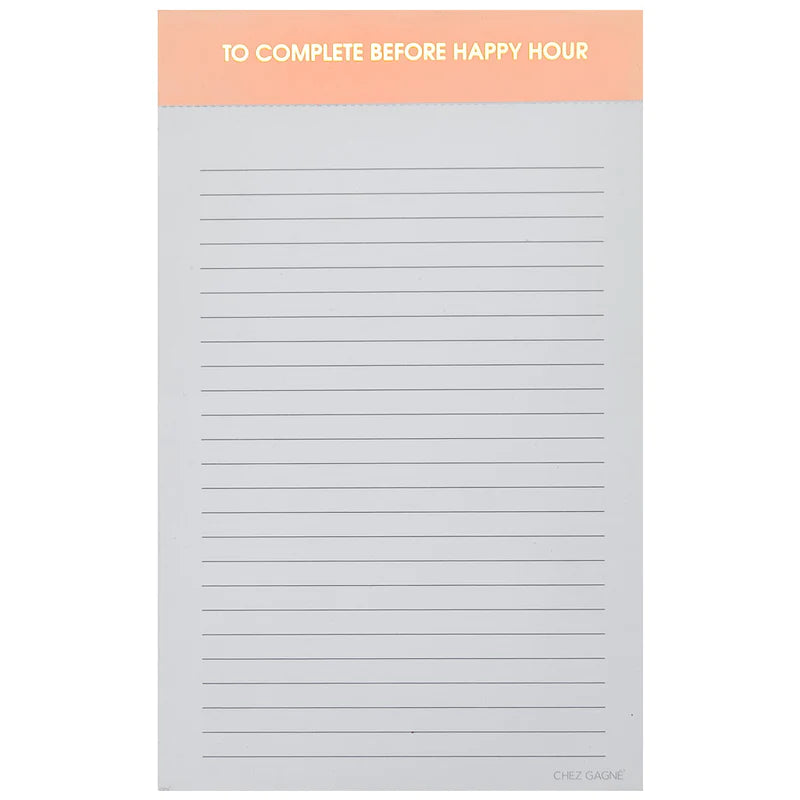 To Complete Before Happy Hour Notepad – Lucy Rose