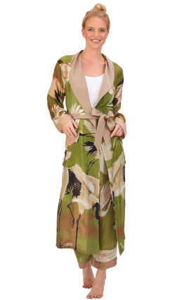 Green Heron Robe Gown Lucy Rose Green Heron Robe Gown Lucy Rose
