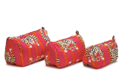 Bold Tiger Hand Block Pouches