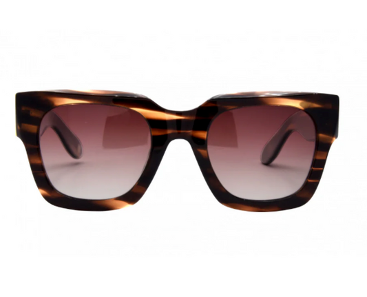 Jolene Tiger Stripe/Brown Sunglasses
