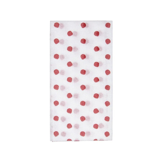 Papersoft Napkins Dot Red Guest Towels