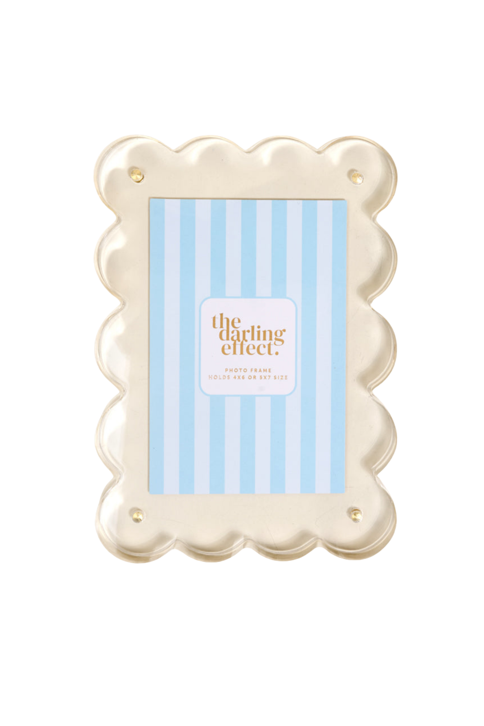 Rectangle Scalloped Acrylic Frame- Clear