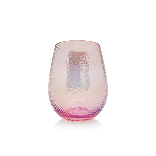 Aperitivo Stemless Glass-Pink Luster