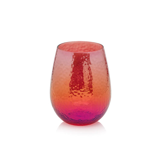Aperitivo Stemless Glass-Red Luster