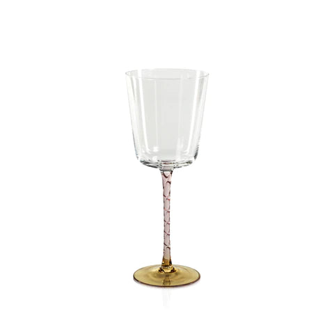 Vicenza Red Wine Glass Amber + Pink