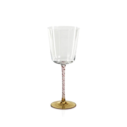 Vicenza Red Wine Glass Amber + Pink