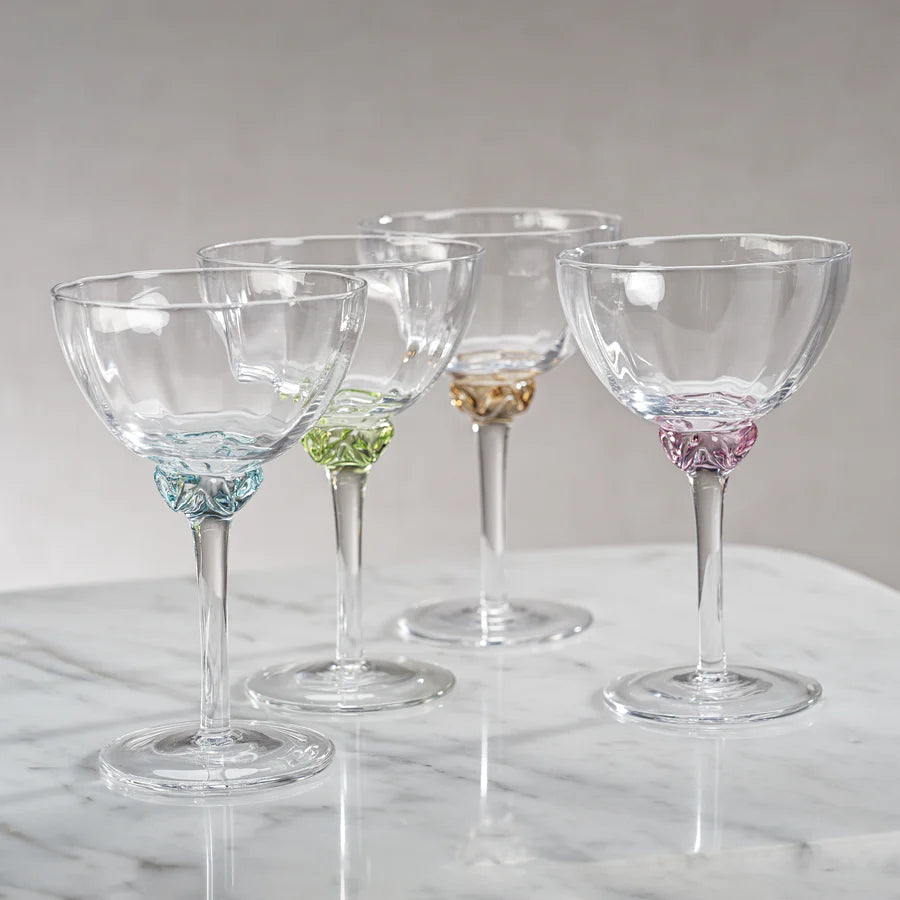 Blush Colette Optic Martini/Cocktail Glass