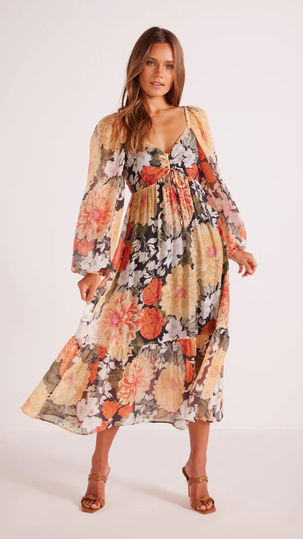 palm tree midi dress Shop Stylish Palm tree Printed Midi dress for girls