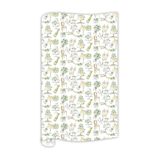 Bridal Icons w/ Vines Wrapping Paper