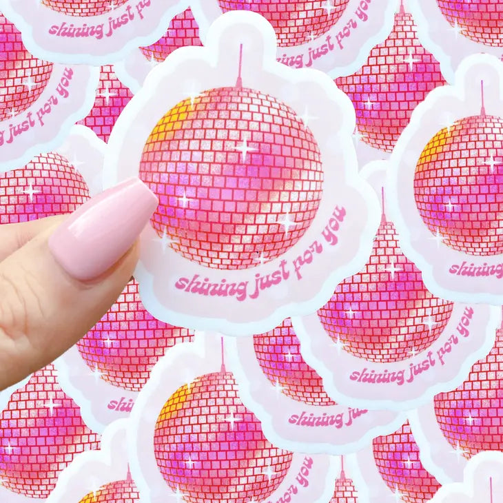 Discoball pink sticker